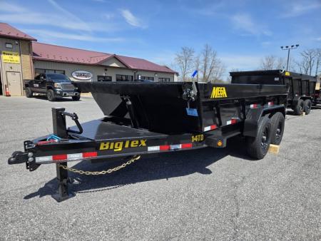 New 7 x 14 Big Tex Low Pro 14TD Telescopic Dump Trailer 15.4K****MEGA HOIST Lift, 7 Gauge Floor, Batt Charger, Stab. Jacks