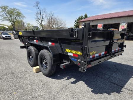 New 7 x 14 Big Tex Low Pro 14TD Telescopic Dump Trailer 15.4K****MEGA HOIST Lift, 7 Gauge Floor, Batt Charger, Stab. Jacks