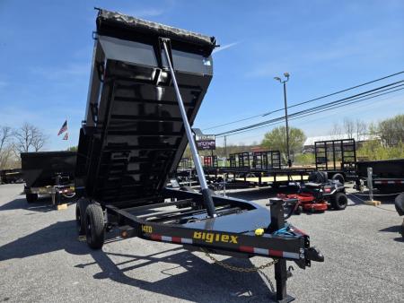 New 7 x 14 Big Tex Low Pro 14TD Telescopic Dump Trailer 15.4K****MEGA HOIST Lift, 7 Gauge Floor, Batt Charger, Stab. Jacks