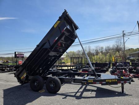 New 7 x 14 Big Tex Low Pro 14TD Telescopic Dump Trailer 15.4K****MEGA HOIST Lift, 7 Gauge Floor, Batt Charger, Stab. Jacks