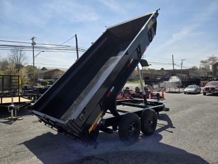 New 7 x 14 Big Tex Low Pro 14TD Telescopic Dump Trailer 15.4K****MEGA HOIST Lift, 7 Gauge Floor, Batt Charger, Stab. Jacks