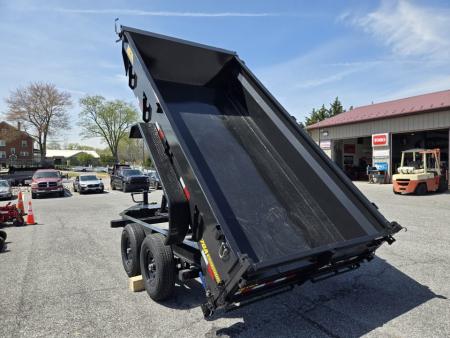 New 7 x 14 Big Tex Low Pro 14TD Telescopic Dump Trailer 15.4K****MEGA HOIST Lift, 7 Gauge Floor, Batt Charger, Stab. Jacks