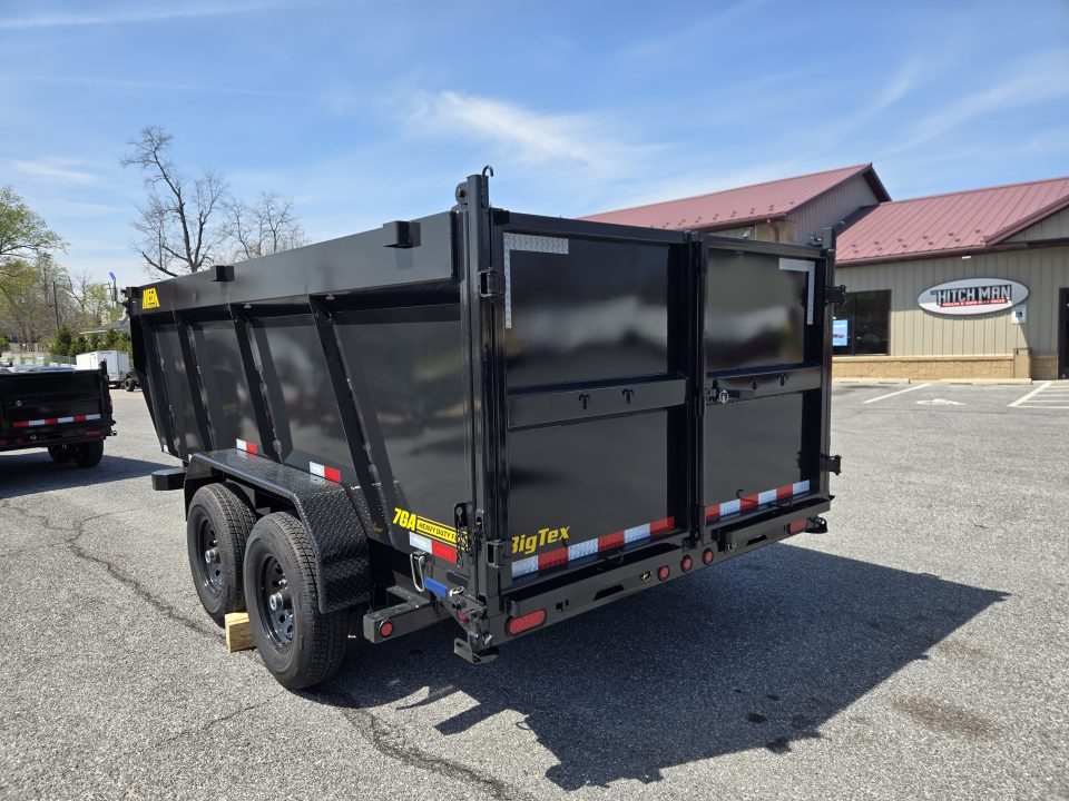 New 7 x 14 Big Tex Low Pro 14TD 4' High Sides Telescopic Dump Trailer 15.4K****MEGA HOIST Lift, 7 Gauge Floor, Batt Charger, Stab Jacks