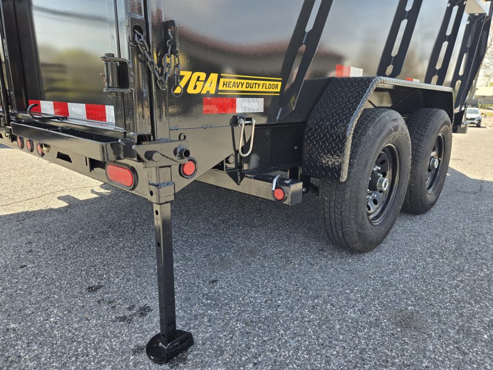 New 7 x 14 Big Tex Low Pro 14TD 4' High Sides Telescopic Dump Trailer 15.4K****MEGA HOIST Lift, 7 Gauge Floor, Batt Charger, Stab Jacks
