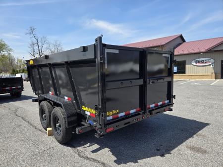 New 7 x 14 Big Tex Low Pro 14TD 4' High Sides Telescopic Dump Trailer 15.4K****MEGA HOIST Lift, 7 Gauge Floor, Batt Charger, Stab Jacks