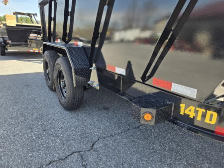 New 7 x 14 Big Tex Low Pro 14TD 4' High Sides Telescopic Dump Trailer 15.4K****MEGA HOIST Lift, 7 Gauge Floor, Batt Charger, Stab Jacks