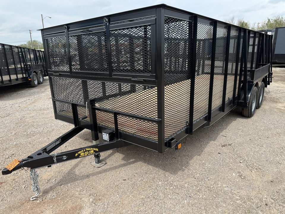 New 2026 Road Boss 83"x20' Tandem Axle Landscape with 4' Sides & Side gate Landscape Trailer