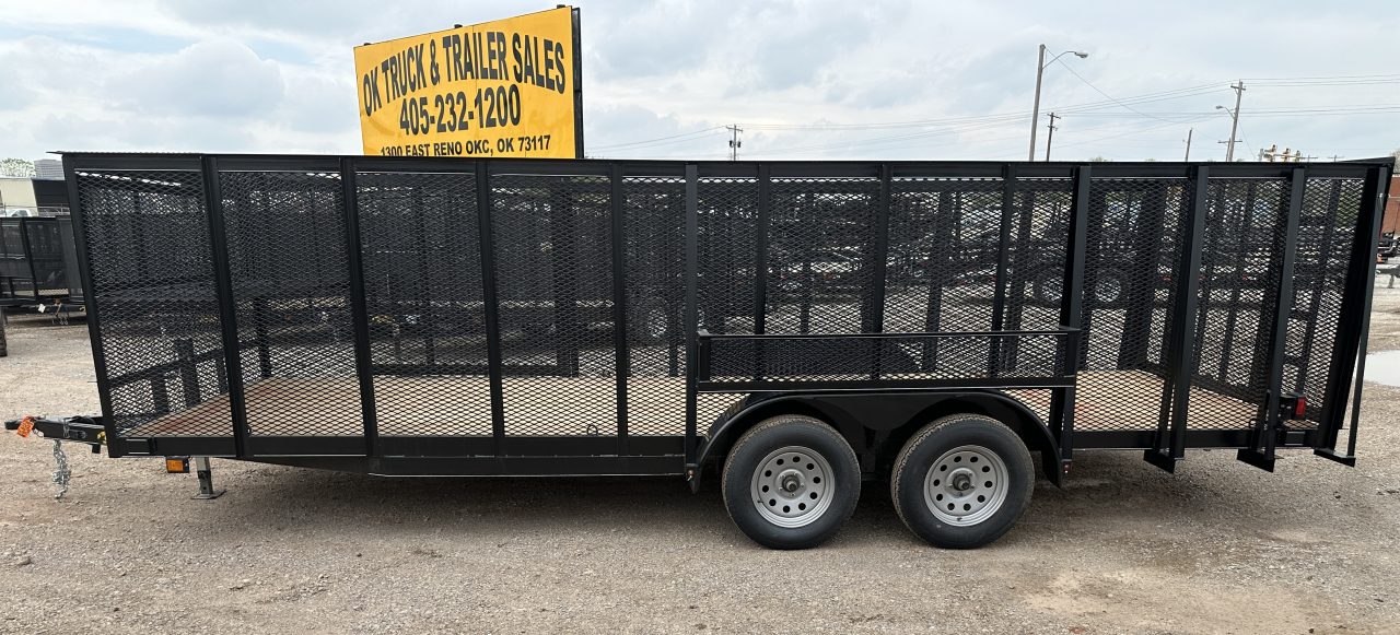 New 2026 Road Boss 83"x20' Tandem Axle Landscape with 4' Sides & Side gate Landscape Trailer