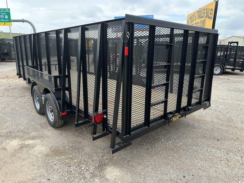 New 2026 Road Boss 83"x20' Tandem Axle Landscape with 4' Sides & Side gate Landscape Trailer