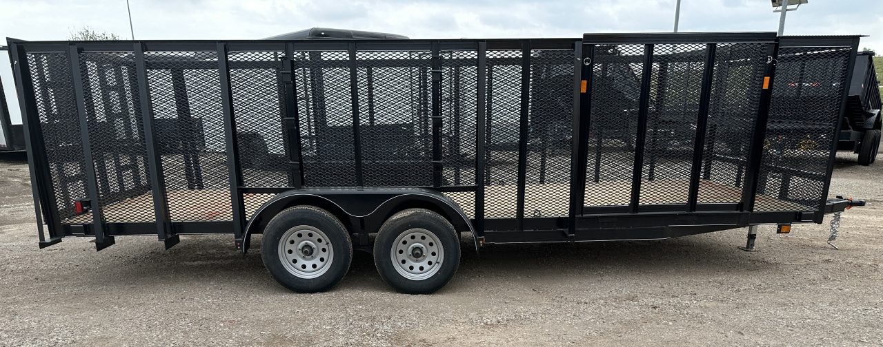New 2026 Road Boss 83"x20' Tandem Axle Landscape with 4' Sides & Side gate Landscape Trailer
