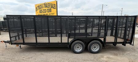 New 2026 Road Boss 83"x20' Tandem Axle Landscape with 4' Sides & Side gate Landscape Trailer