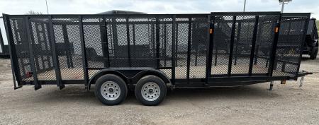 New 2026 Road Boss 83"x20' Tandem Axle Landscape with 4' Sides & Side gate Landscape Trailer
