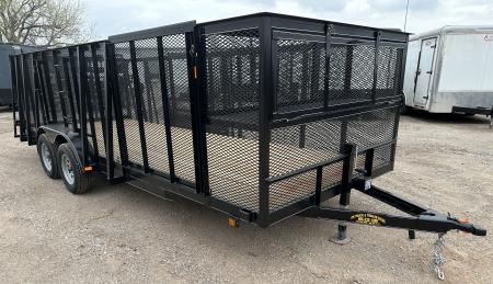New 2026 Road Boss 83"x20' Tandem Axle Landscape with 4' Sides & Side gate Landscape Trailer