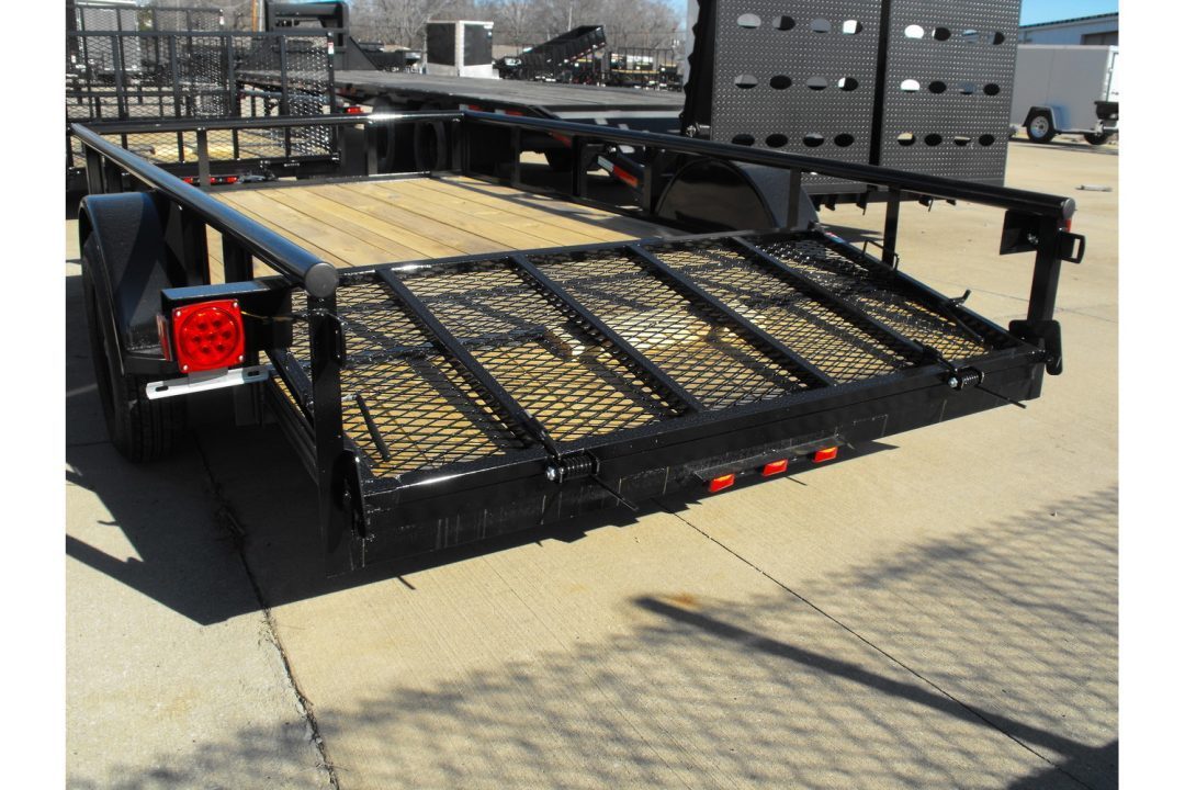 New Utility Trailer 77 X 12 Dove 3' Spring Loaded Gate 2990 Axle With Easy-Lubes