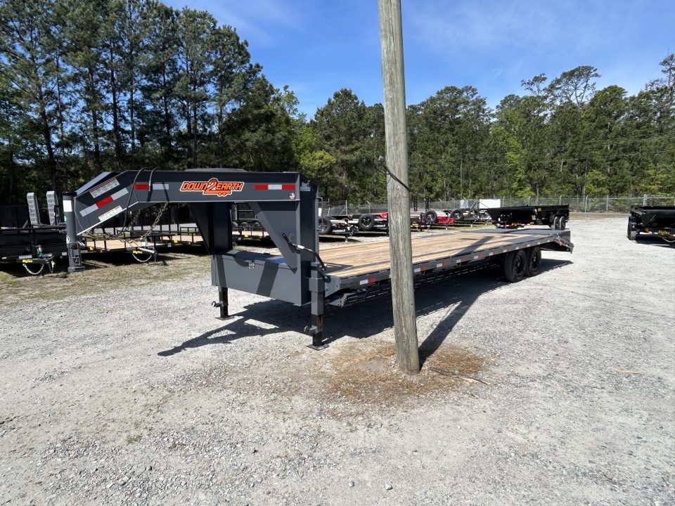 New 2026 Down 2 Earth 8.5x30 Gooseneck (25ft Deck+5ft Dovetail=30ft ) 7K Axles