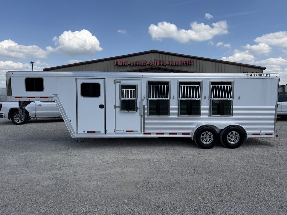 Used 2024 Featherlite 4 Horse Gooseneck 9600 Horse Trailer