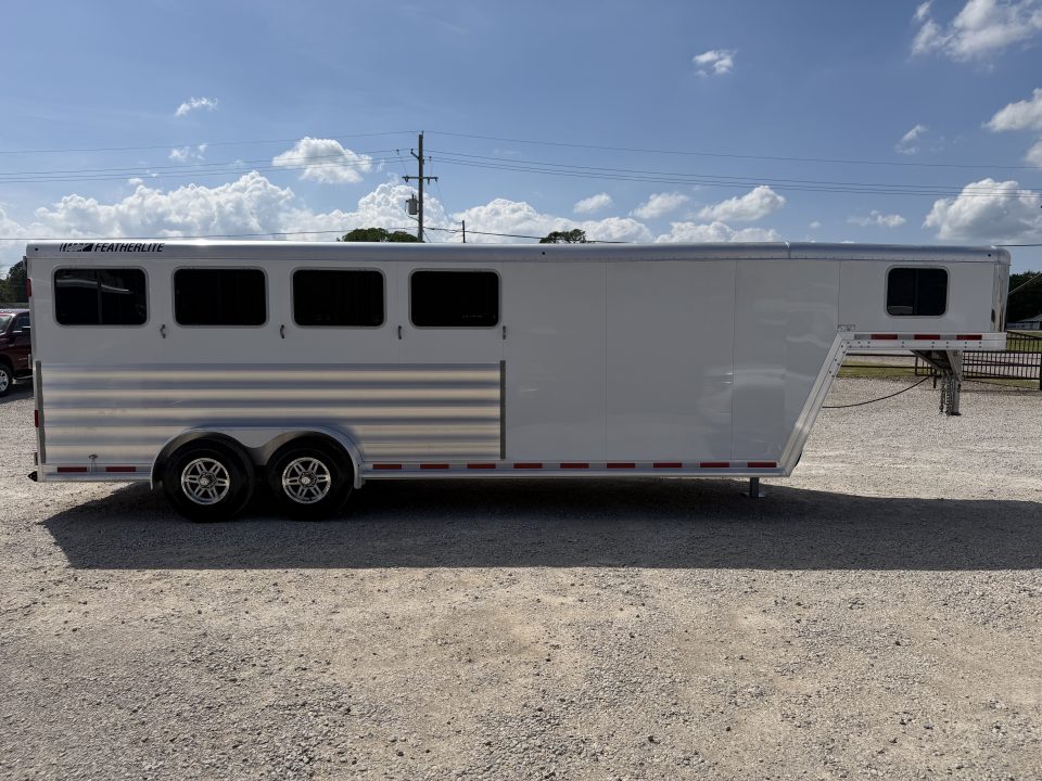 Used 2024 Featherlite 4 Horse Gooseneck 9600 Horse Trailer