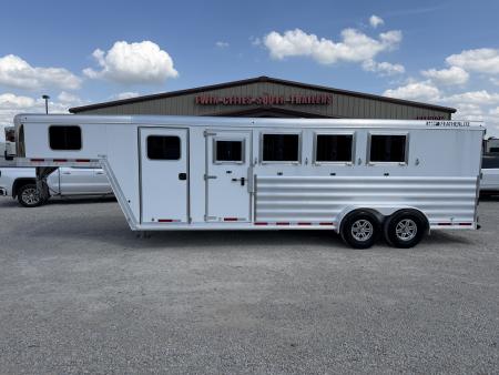 Used 2024 Featherlite 4 Horse Gooseneck 9600 Horse Trailer