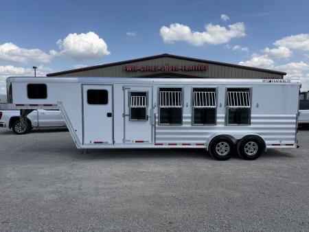 Used 2024 Featherlite 4 Horse Gooseneck 9600 Horse Trailer