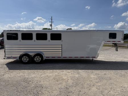 Used 2024 Featherlite 4 Horse Gooseneck 9600 Horse Trailer