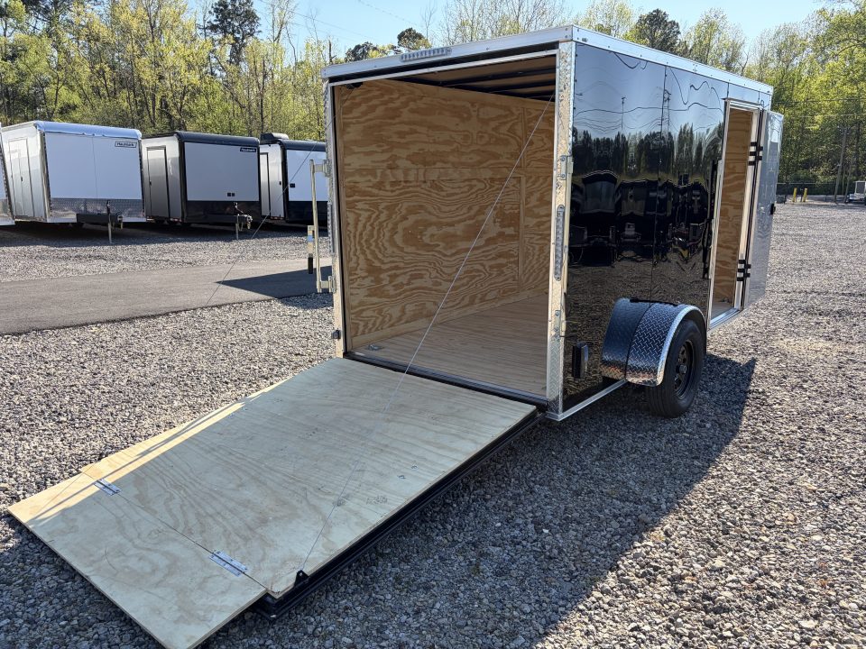 Used 2025 Big Daddy's Edition 6X12 Enclosed Trailer With 6' 6" Interior, Blackout, Single Axle, Polycor