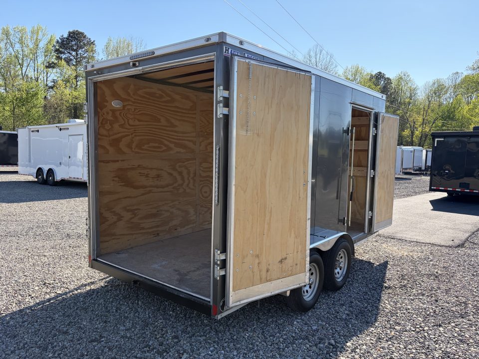 Used 2022 Haul-About 7X14 Enclosed Trailer, 7' 6" Interior Height, Cargo Bran Doors, 7K GVWR