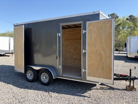 Used 2022 Haul-About 7X14 Enclosed Trailer, 7' 6" Interior Height, Cargo Bran Doors, 7K GVWR