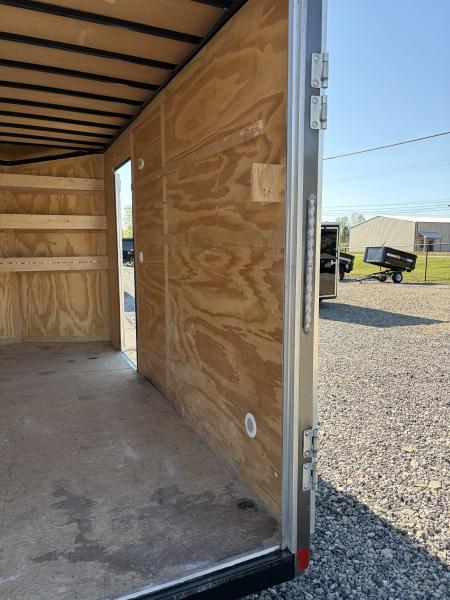 Used 2022 Haul-About 7X14 Enclosed Trailer, 7' 6" Interior Height, Cargo Bran Doors, 7K GVWR