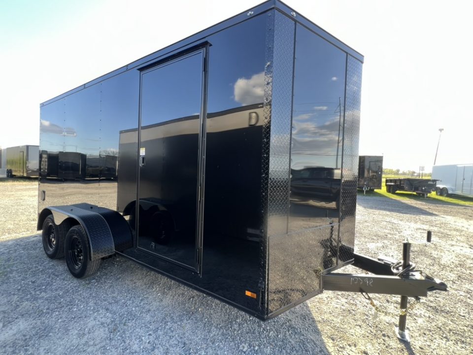 New 2026 Titanium 7x16TA Cargo / Enclosed Trailer Black Polycore Blackout Package Cargo / Enclosed Trailer