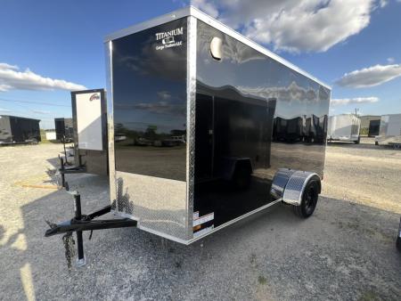 New 2026 Titanium 6x12 SA Cargo / Enclosed Trailer Black Polycore