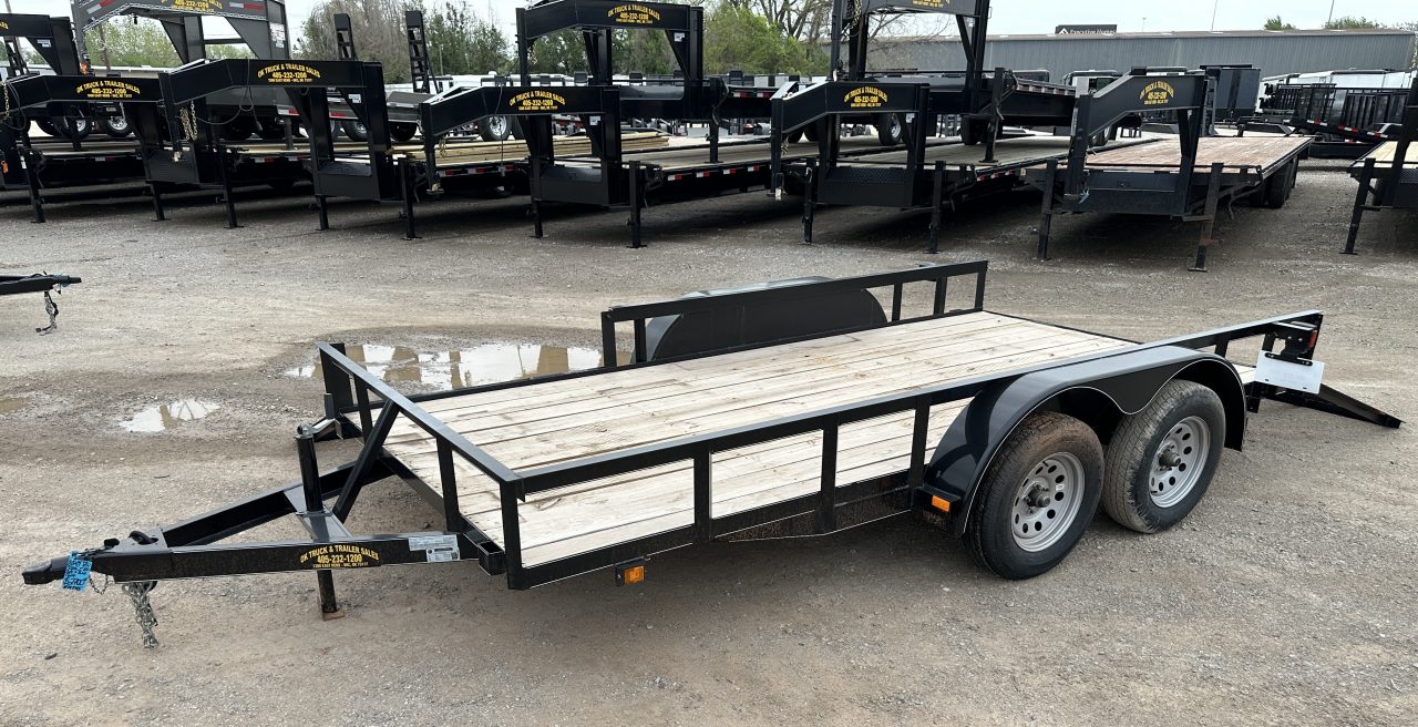 New 2024 Road Boss 83"x14' Bumper Pull w/4' Rear Gate & 4' Side Gate ATV Trailer
