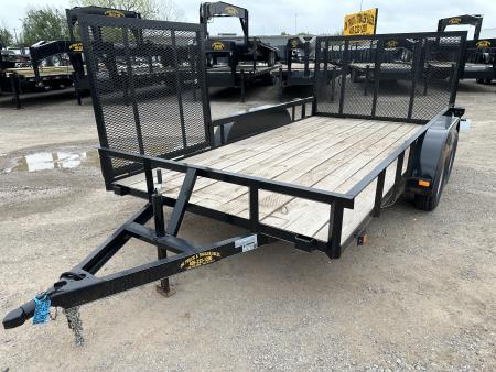 New 2024 Road Boss 83 x14' Bumper Pull w/4' Rear Gate & 4' Side Gate ATV Trailer