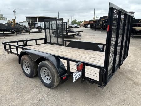 New 2024 Road Boss 83"x14' Bumper Pull w/4' Rear Gate & 4' Side Gate ATV Trailer