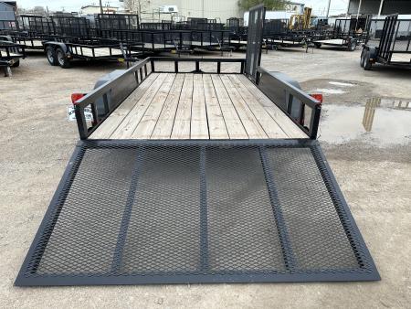 New 2024 Road Boss 83"x14' Bumper Pull w/4' Rear Gate & 4' Side Gate ATV Trailer