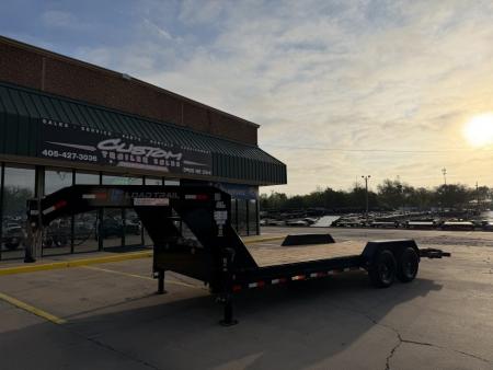 Used #327967 2024 LOAD TRAIL GC 22 X 83 TANDEM AXLE 14K GOOSENECK EQUIPMENT HAULER W/ SLIDE IN RAMPS