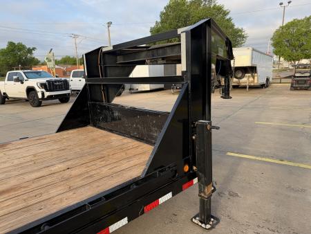 Used #327967 2024 LOAD TRAIL GC 22 X 83 TANDEM AXLE 14K GOOSENECK EQUIPMENT HAULER W/ SLIDE IN RAMPS