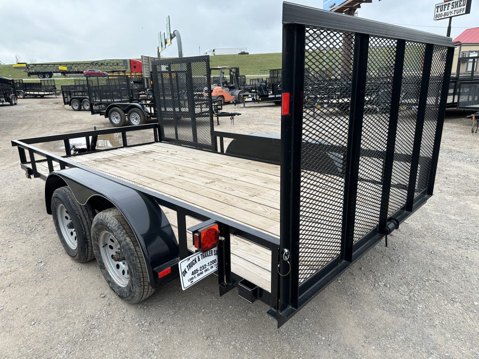 New 2024 Road Boss 83"x14' Bumper Pull w/4' Rear Gate & 4' Side Gate ATV Trailer