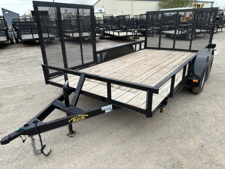 New 2024 Road Boss 83 x14' Bumper Pull w/4' Rear Gate & 4' Side Gate ATV Trailer