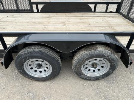 New 2024 Road Boss 83"x14' Bumper Pull w/4' Rear Gate & 4' Side Gate ATV Trailer