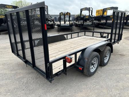New 2024 Road Boss 83"x14' Bumper Pull w/4' Rear Gate & 4' Side Gate ATV Trailer