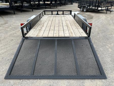 New 2024 Road Boss 83"x14' Bumper Pull w/4' Rear Gate & 4' Side Gate ATV Trailer