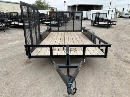 New 2024 Road Boss 83"x14' Bumper Pull w/4' Rear Gate & 4' Side Gate ATV Trailer