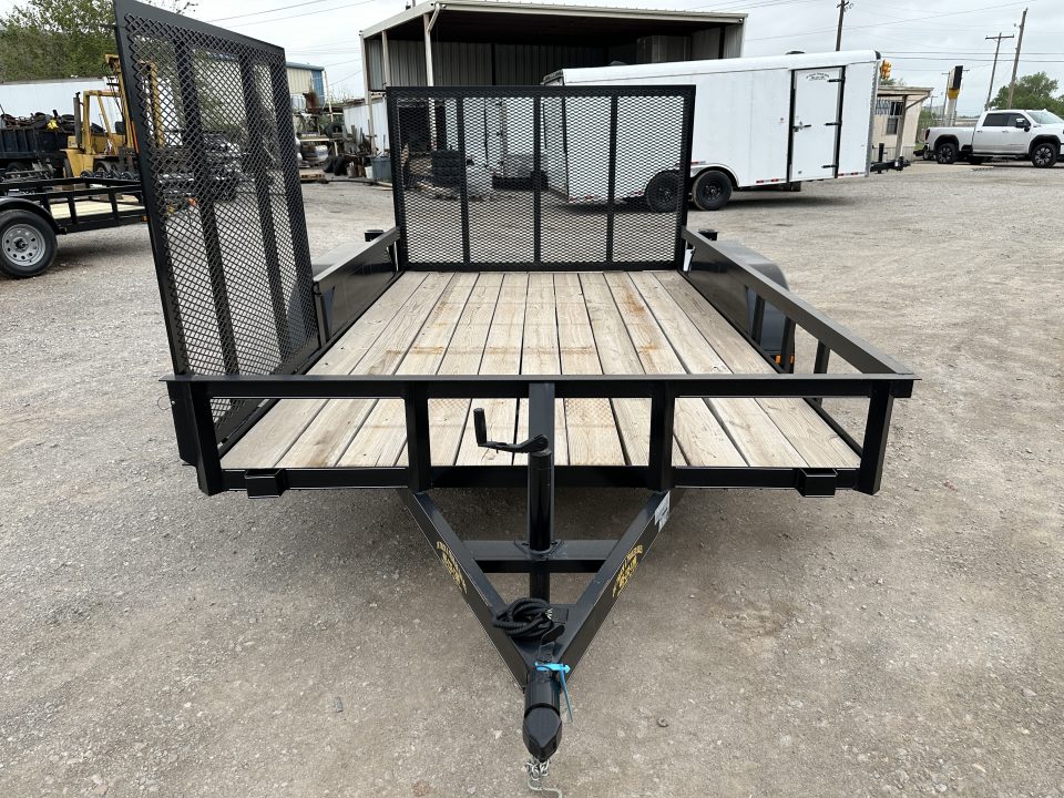 New 2024 Road Boss 83"x12' Bumper Pull w/4' Rear Gate & 4' Side Gate ATV Trailer