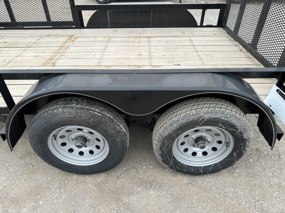 New 2024 Road Boss 83"x12' Bumper Pull w/4' Rear Gate & 4' Side Gate ATV Trailer