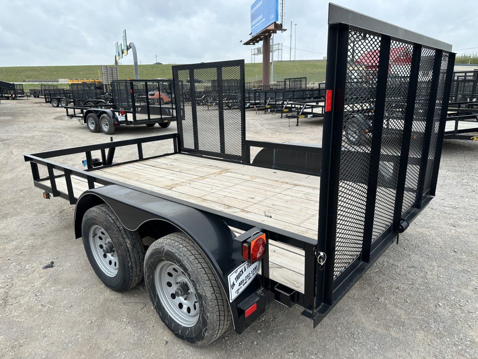 New 2024 Road Boss 83"x12' Bumper Pull w/4' Rear Gate & 4' Side Gate ATV Trailer