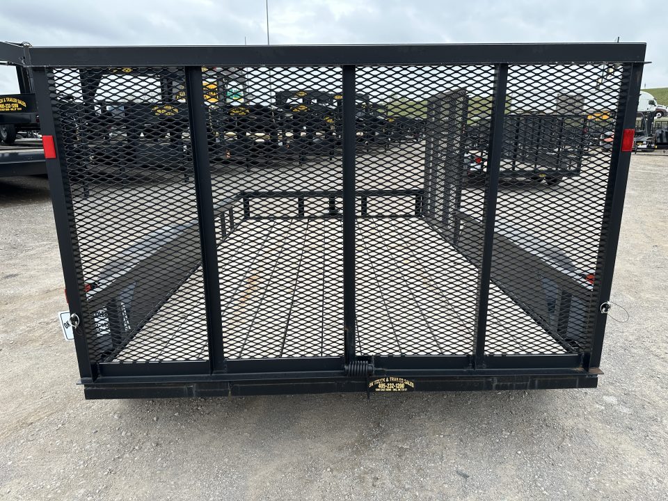 New 2024 Road Boss 83"x12' Bumper Pull w/4' Rear Gate & 4' Side Gate ATV Trailer