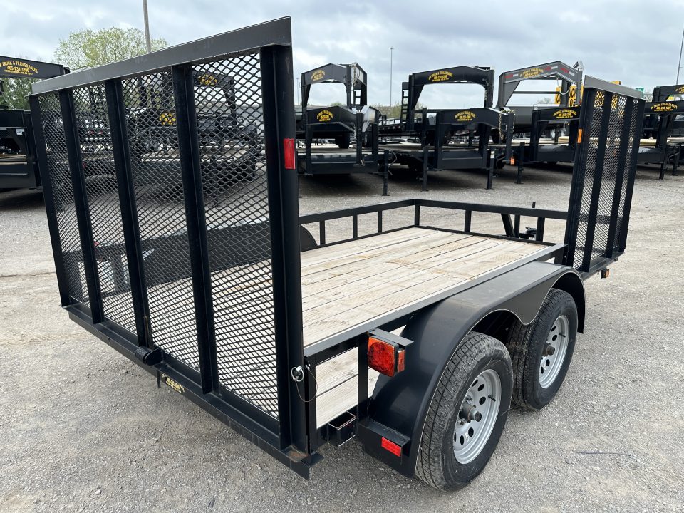 New 2024 Road Boss 83"x12' Bumper Pull w/4' Rear Gate & 4' Side Gate ATV Trailer