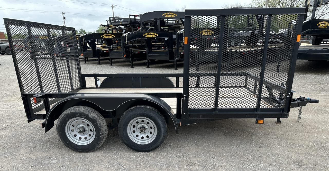 New 2024 Road Boss 83"x12' Bumper Pull w/4' Rear Gate & 4' Side Gate ATV Trailer