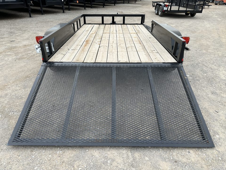 New 2024 Road Boss 83"x12' Bumper Pull w/4' Rear Gate & 4' Side Gate ATV Trailer