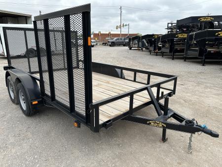 New 2024 Road Boss 83 x12' Bumper Pull w/4' Rear Gate & 4' Side Gate ATV Trailer